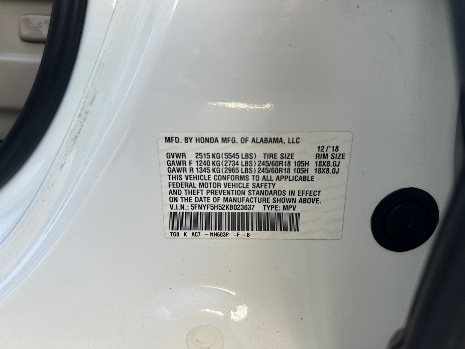 2019 Honda Pilot EX-L