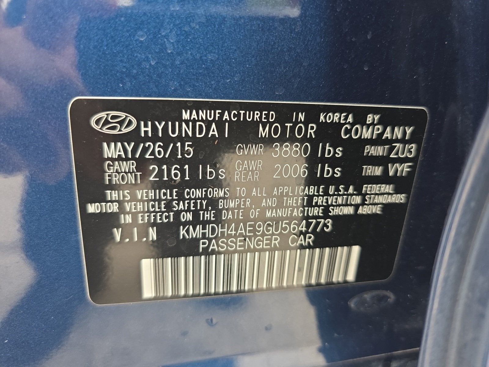 2016 Hyundai Elantra Value Edition