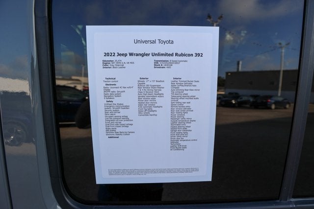 2022 Jeep Wrangler Unlimited Rubicon 392