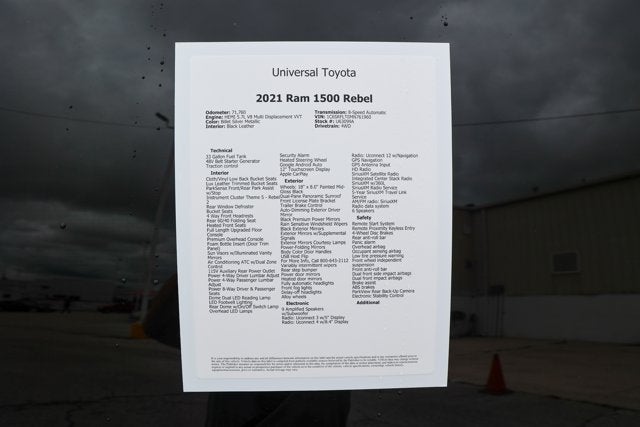 2021 RAM 1500 Rebel