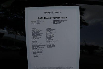 2024 Nissan Frontier PRO-X