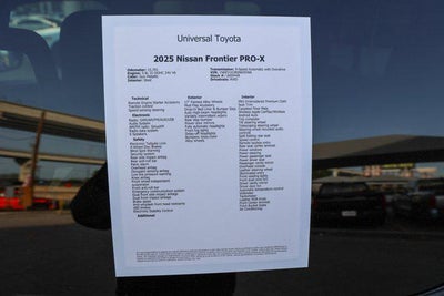 2025 Nissan Frontier PRO-X