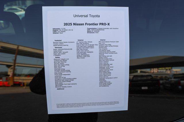 2025 Nissan Frontier PRO-X