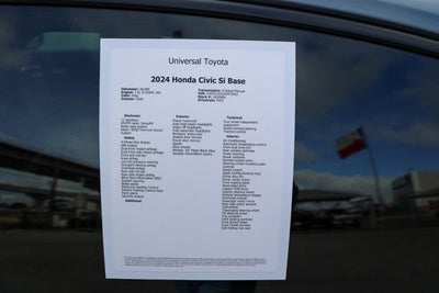 2024 Honda Civic Si 4DR MT