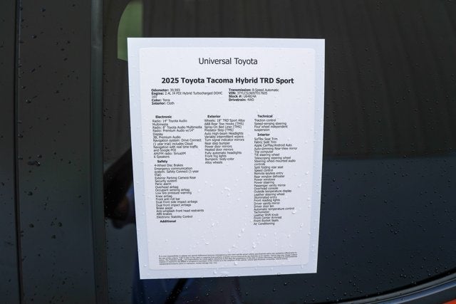 2025 Toyota Tacoma i-FORCE MAX TRD Sport Hybrid