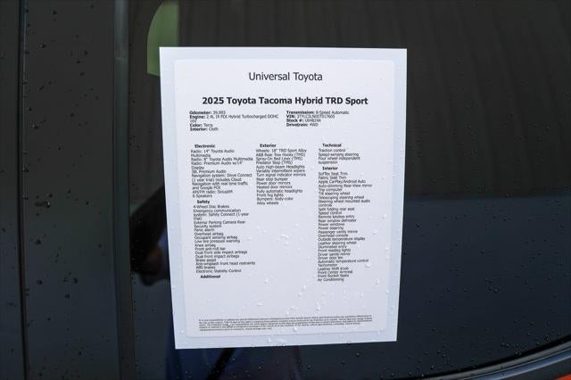 2025 Toyota Tacoma i-FORCE MAX TRD Sport Hybrid
