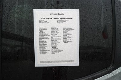 2026 Toyota TACOMA LTD HV Limited Hybrid