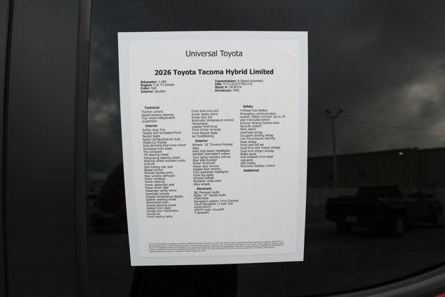 2026 Toyota Tacoma i-FORCE MAX Limited Hybrid