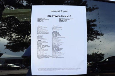 2024 Toyota Camry LE