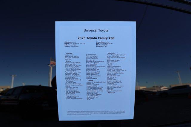 2025 Toyota Camry XSE