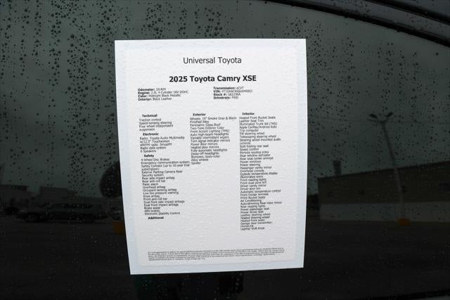 2025 Toyota Camry XSE