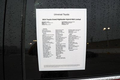 2024 Toyota Grand Highlander Hybrid Hybrid MAX Limited