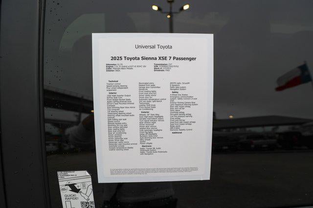 2025 Toyota SIENNA XSE XSE