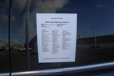 2024 Toyota Highlander Platinum