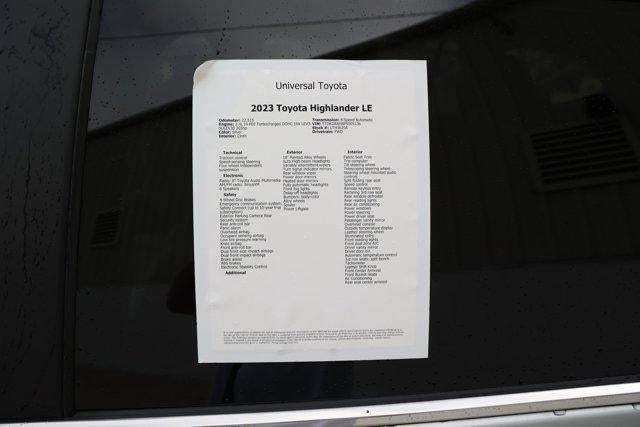 2023 Toyota Highlander LE