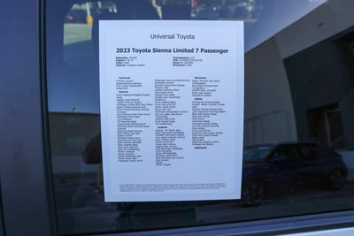 2023 Toyota SIENNA LIMITED Limited