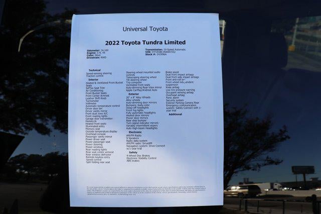 2022 Toyota Tundra Limited
