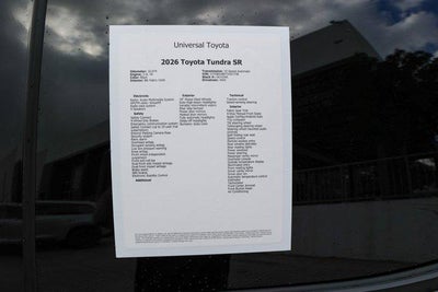 2026 Toyota TUNDRA 4X4 SR