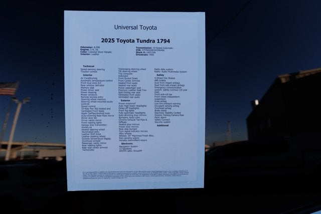 2025 Toyota TUNDRA 4X4 1794 Edition