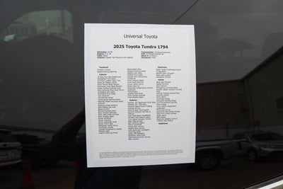 2025 Toyota TUNDRA 4X4 1794 Edition