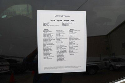 2025 Toyota TUNDRA 4X4 1794 Edition