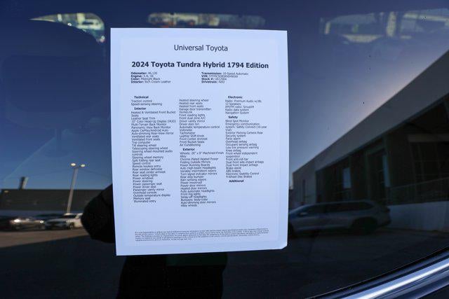 2024 Toyota TUNDRA HV 4X4 1794 Edition Hybrid