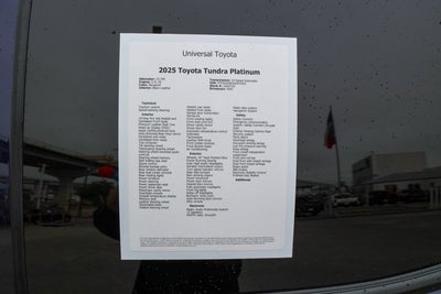 2025 Toyota TUNDRA 4X4 Platinum