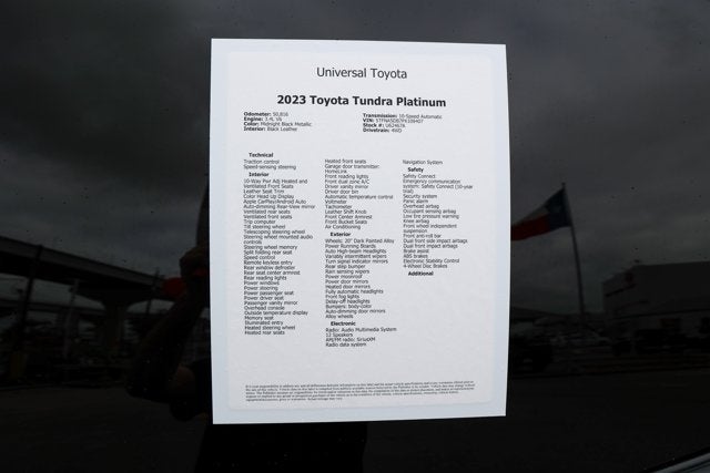 2023 Toyota TUNDRA 4X4 Platinum