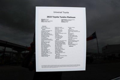 2023 Toyota TUNDRA 4X4 Platinum