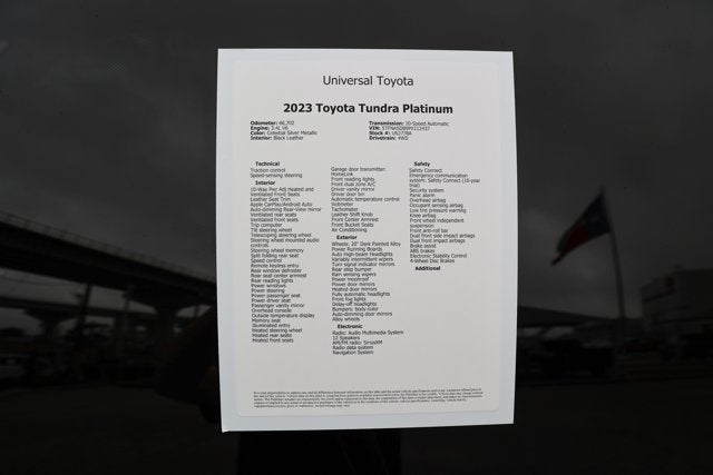 2023 Toyota TUNDRA 4X4 Platinum