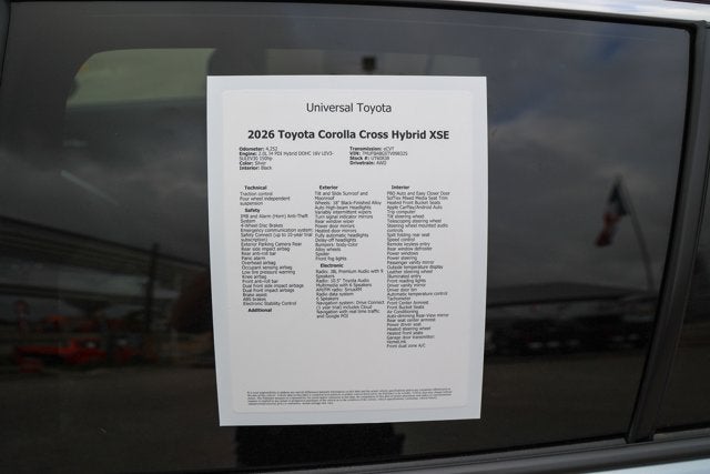 2026 Toyota COROLLA CROSS HV Hybrid XSE