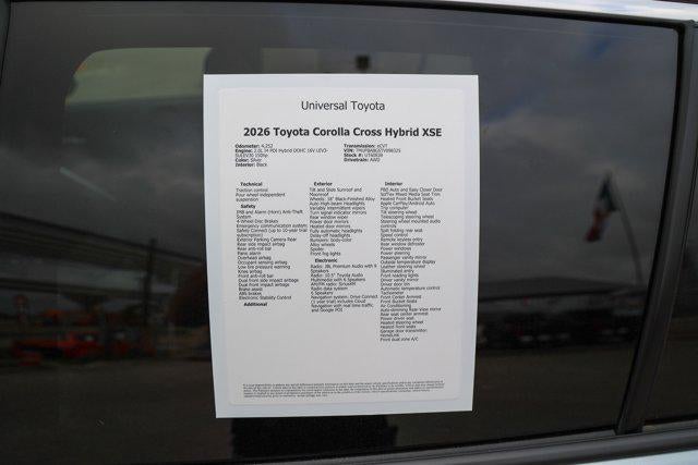 2026 Toyota COROLLA CROSS HV Hybrid XSE