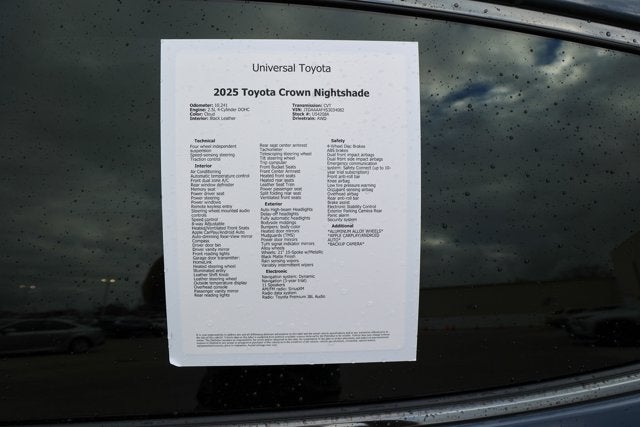 2025 Toyota CROWN Nightshade