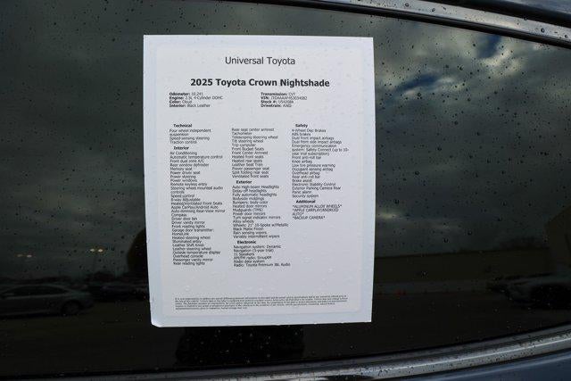 2025 Toyota CROWN Nightshade