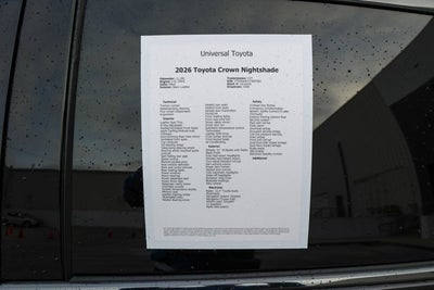 2026 Toyota CROWN Nightshade