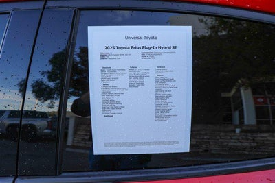 2025 Toyota Prius XSE SE