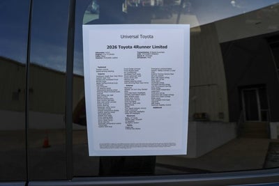 2026 Toyota 4Runner Limited