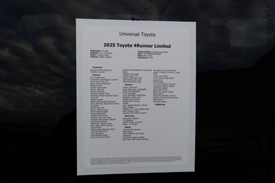 2025 Toyota 4RUNNER Limited