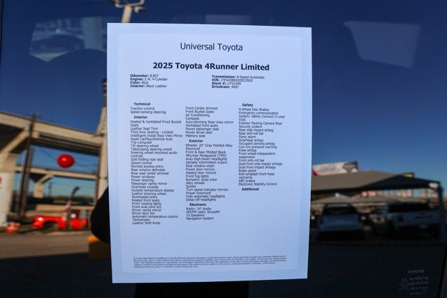 2025 Toyota 4RUNNER Limited