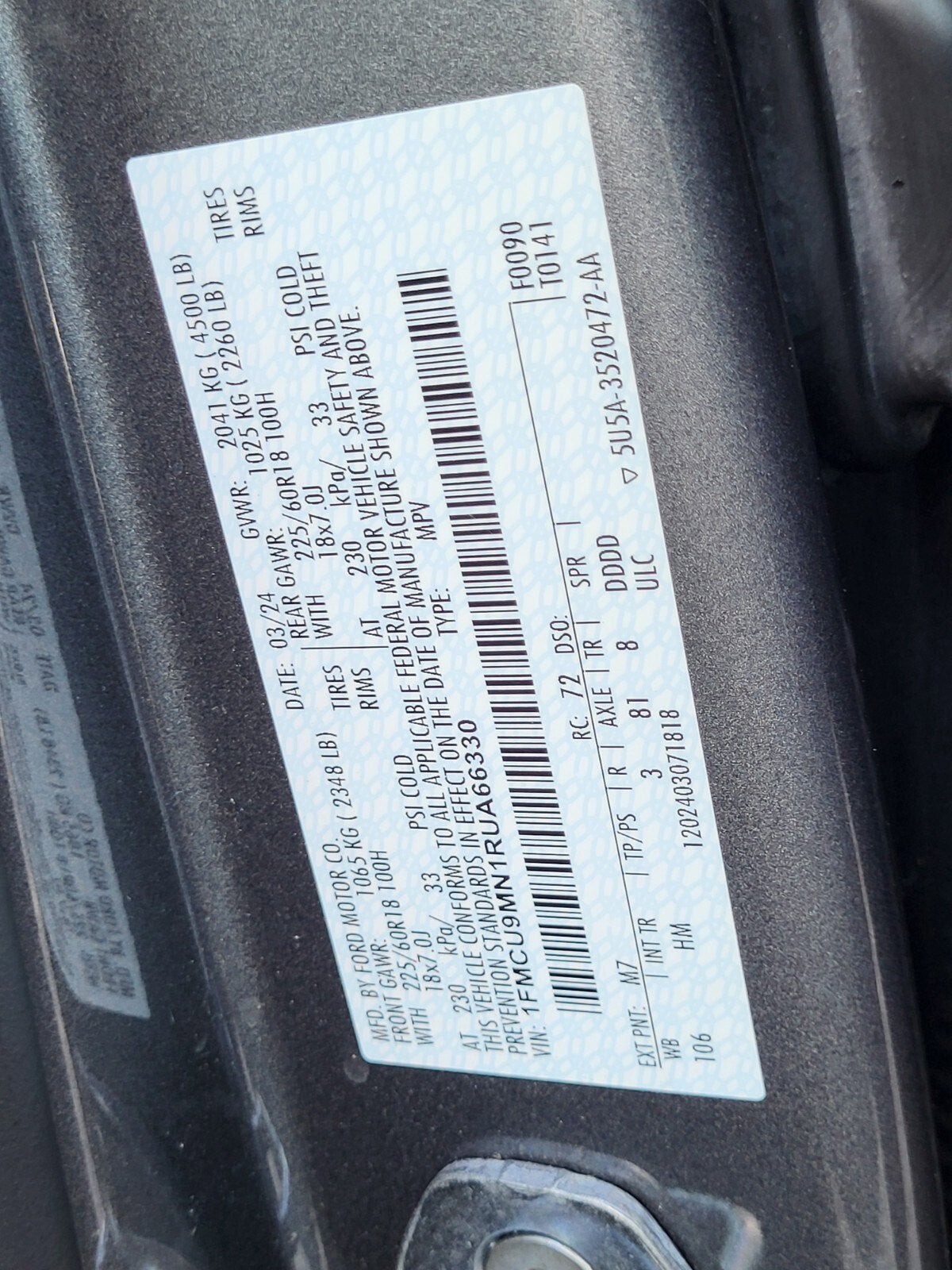 2024 Ford Escape ST-Line