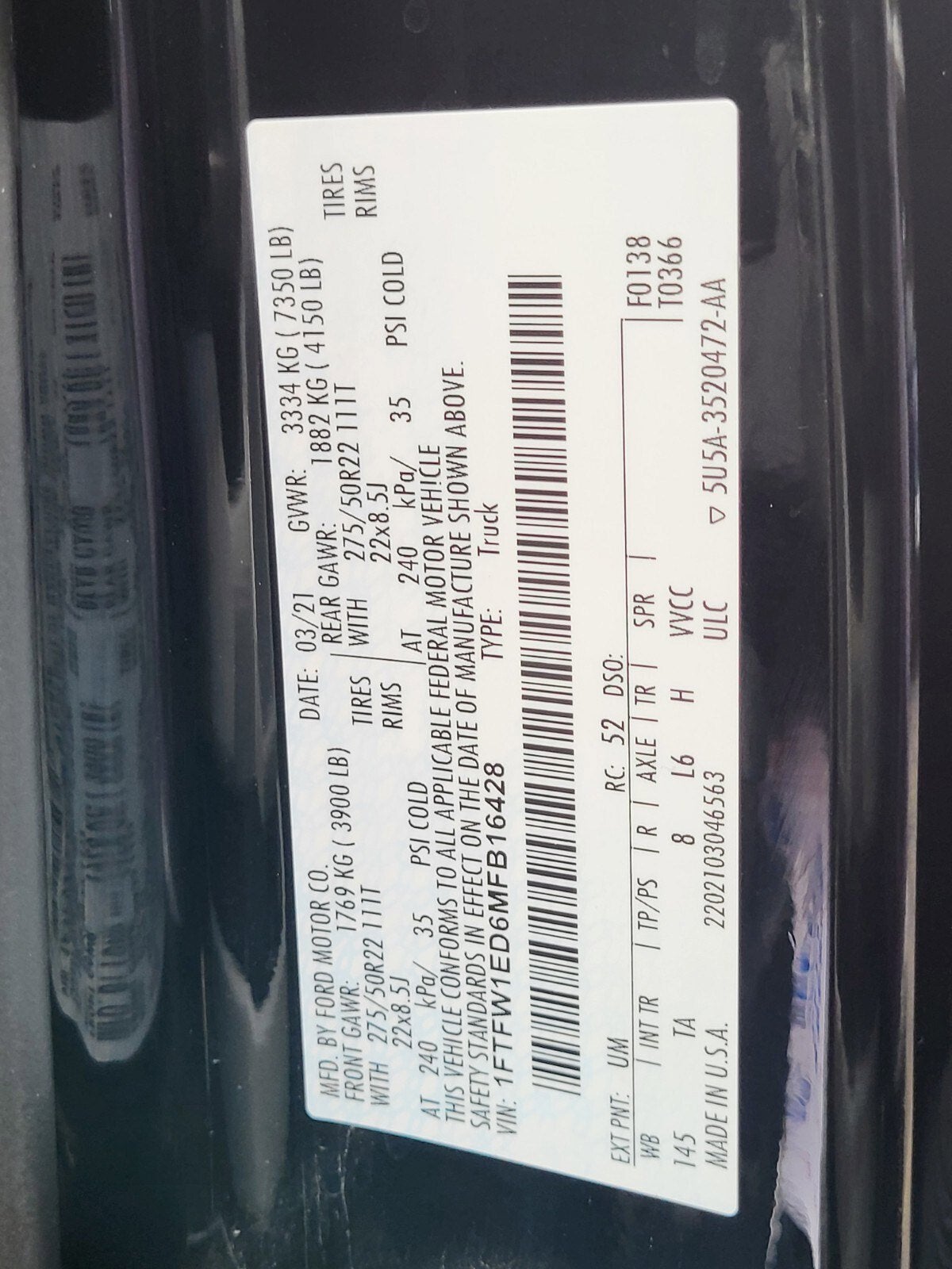 2021 Ford F-150 Limited