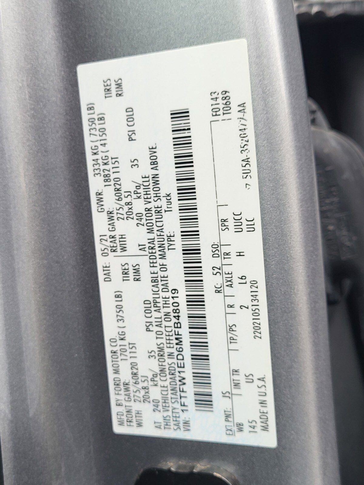 2021 Ford F-150 XLT