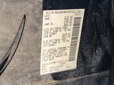 2021 Nissan Titan SV