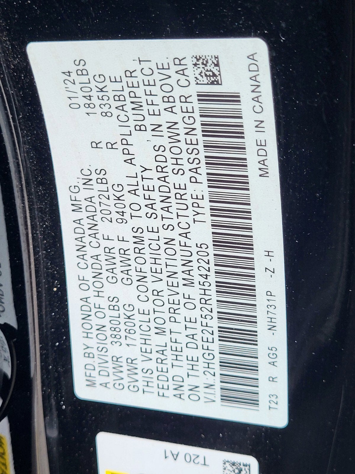 2024 Honda Civic Sedan Sport