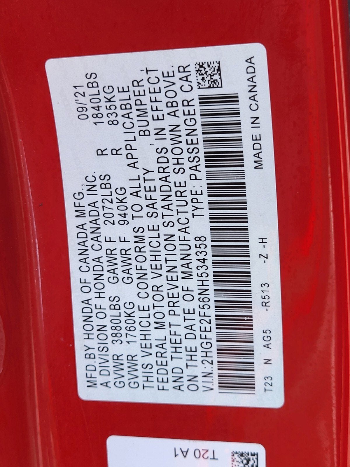 2022 Honda Civic Sedan Sport