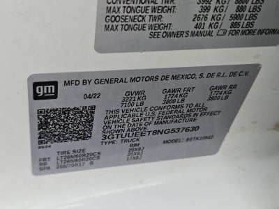 2022 GMC Sierra 1500 AT4