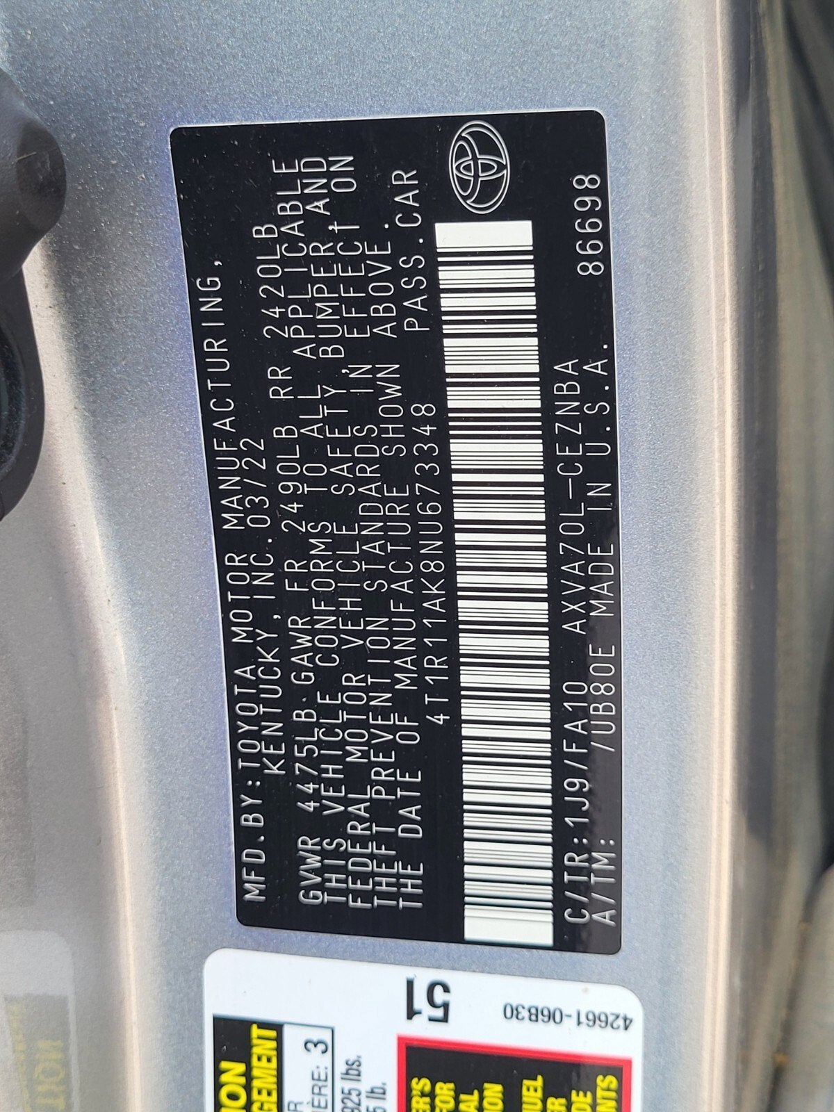2022 Toyota Camry LE