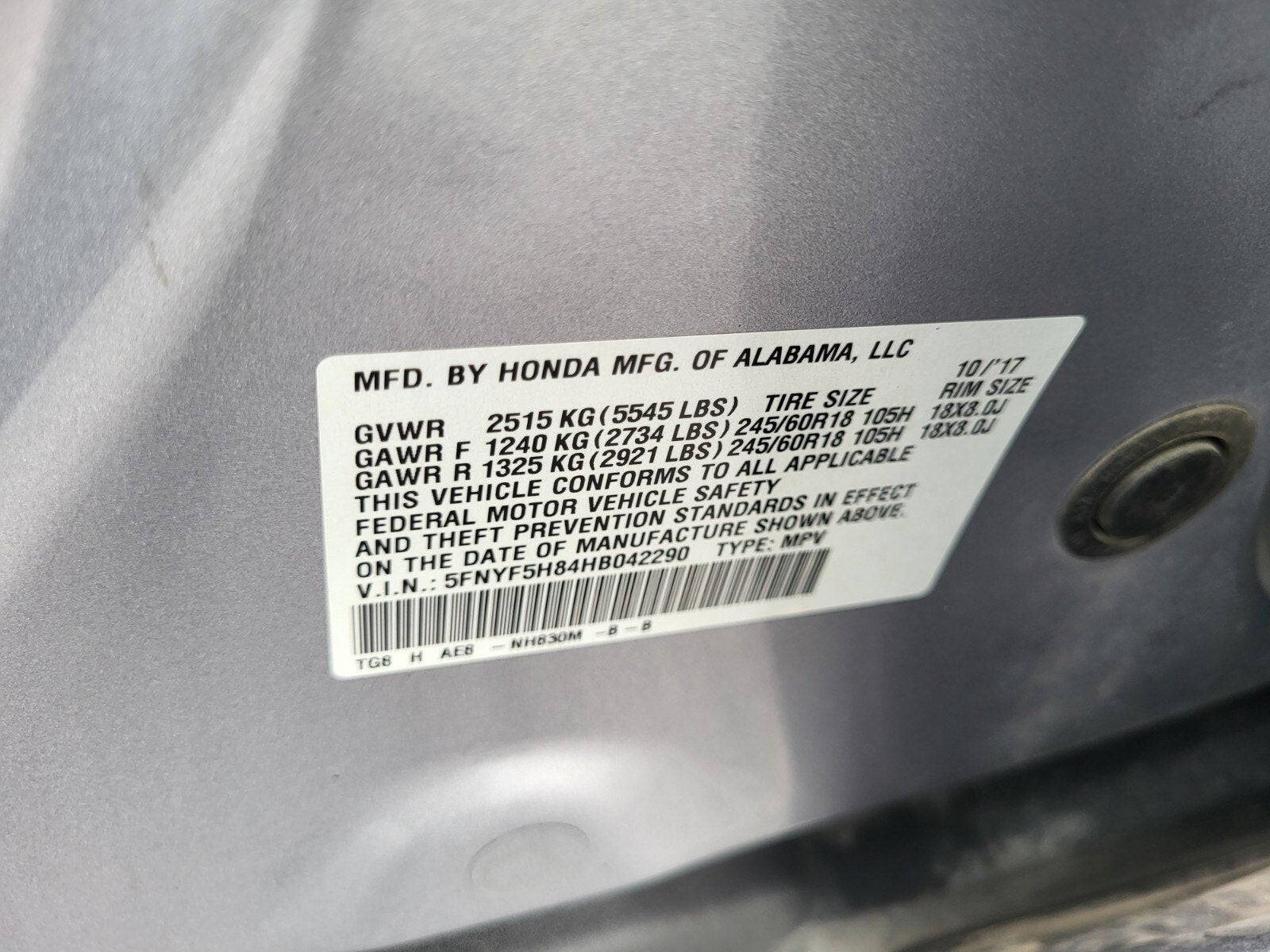 2017 Honda Pilot EX-L