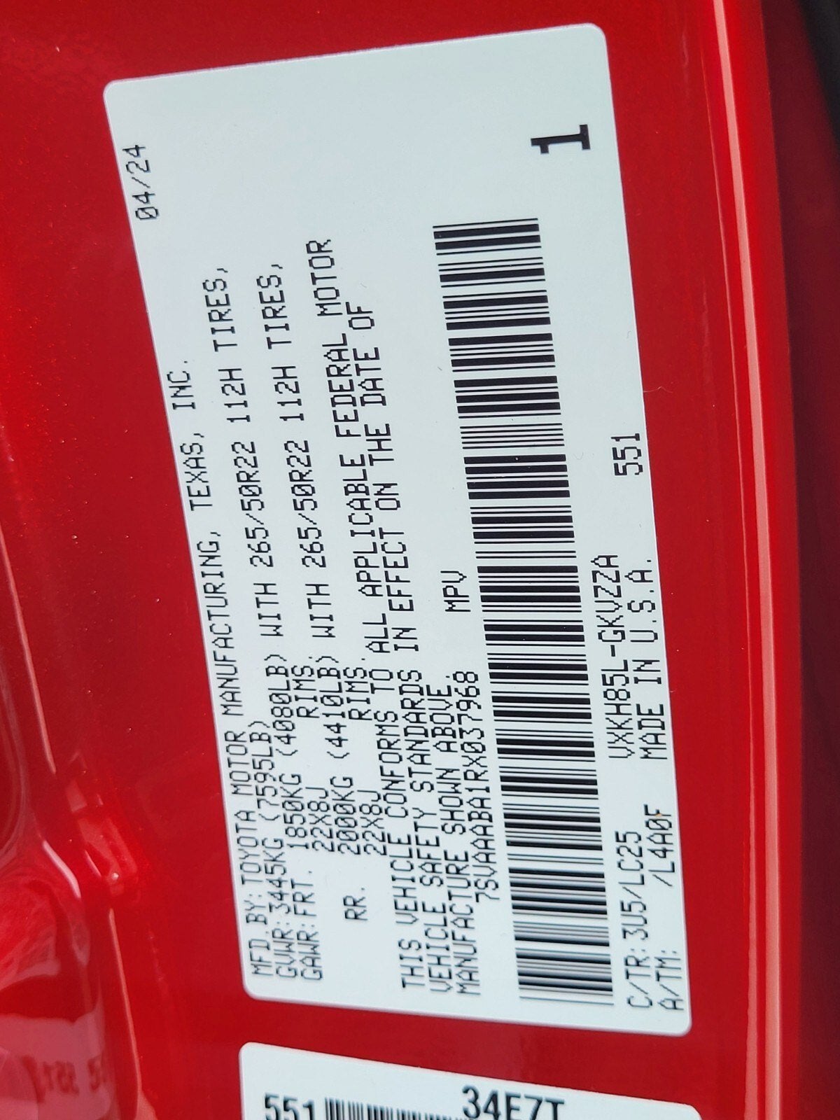 2024 Toyota Sequoia Capstone