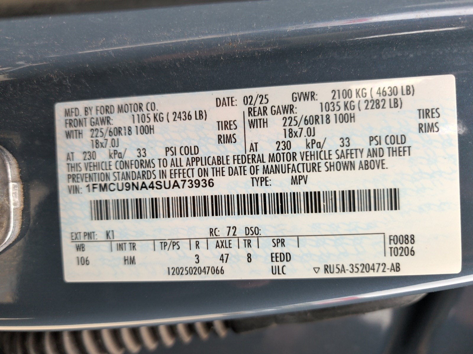 2025 Ford Escape ST-Line Select